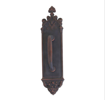 Gothic Pull Plate With Colonial Revival Pull 3-3/8" X 16" - A04-P5601